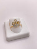 10K DELICATE KING CROWN RING WITH ZIRCONIA INSIDE – 6 – JY Jewelry Wholesale