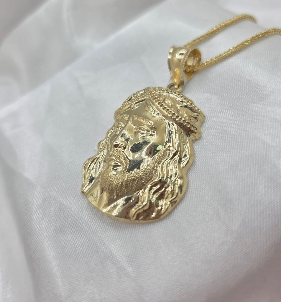10K JESUS FACE PENDANT – MEDIUM – JY Jewelry Wholesale
