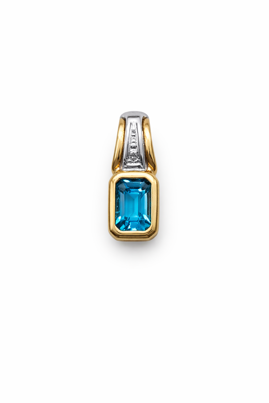 10K SQAURE SAPHIRO DIAMOND PENDANT – JY Jewelry Wholesale