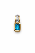 10K SQAURE SAPHIRO DIAMOND PENDANT – JY Jewelry Wholesale