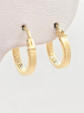 14K GREEK DESING STRAIGHT EDGE HOOPS EARRINGS – 1 2.5MM – JY Jewelry Wholesale