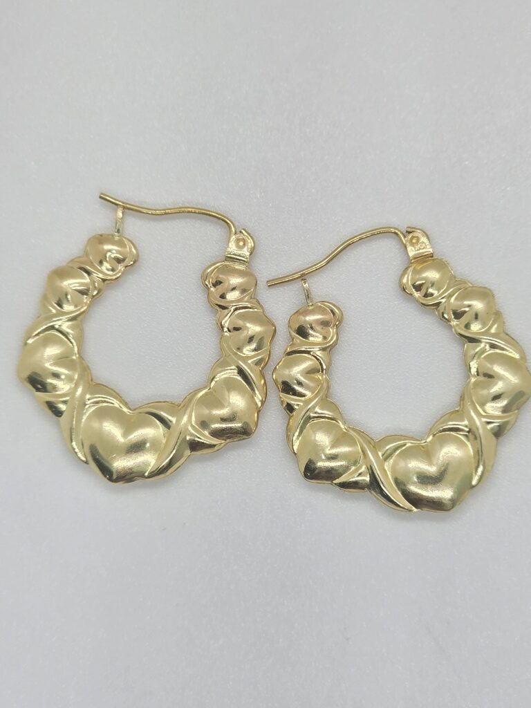 10K 7 HEARTS HOOP EARRINGS – JY Jewelry Wholesale