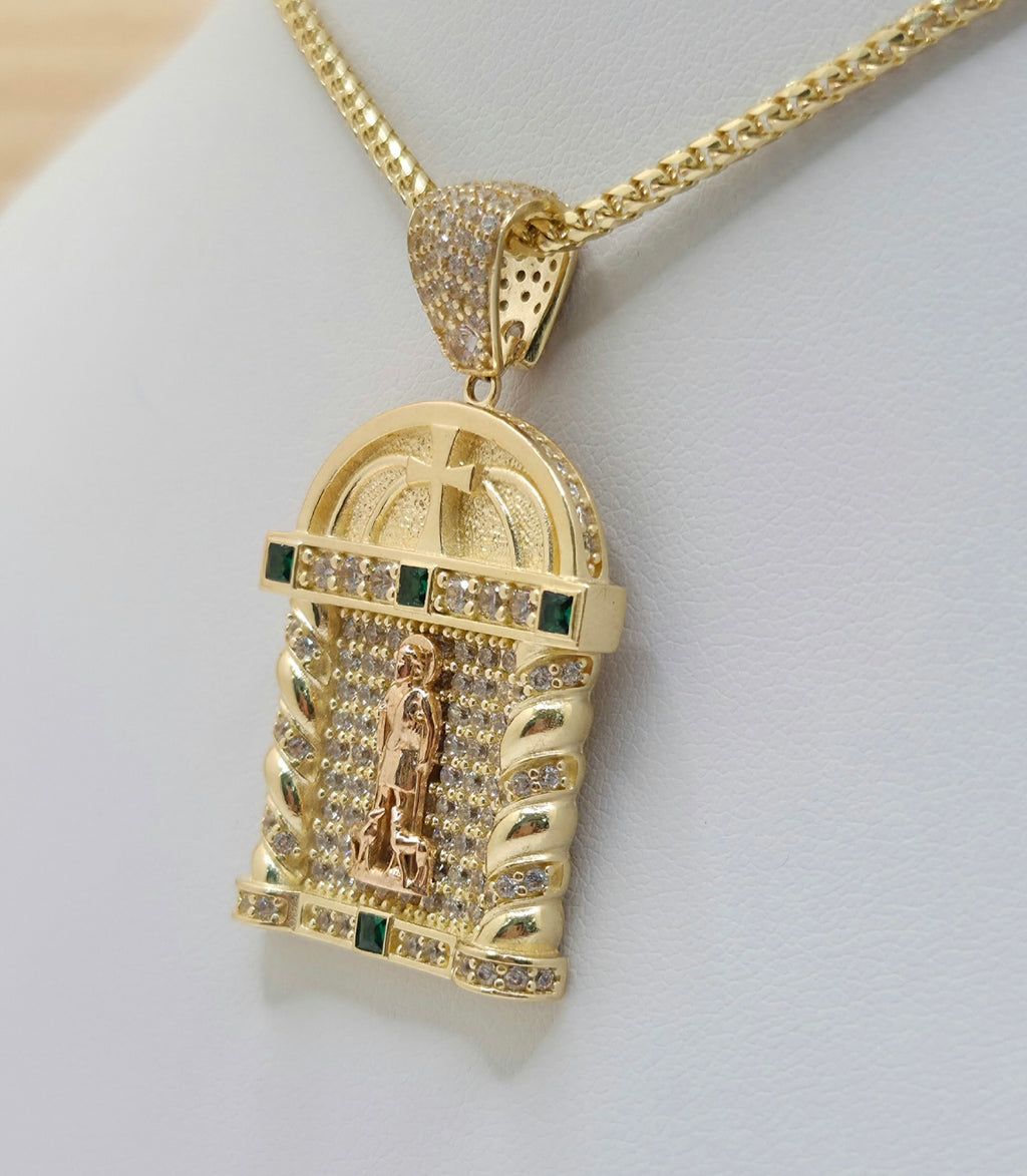 14K CZ HOUSE STYLE SAN LAZARO PENDANT – JY Jewelry Wholesale