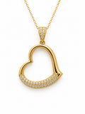 10K CZ DETAILS ELEGANT HEART SILHOUETTE PENDANT – JY Jewelry Wholesale