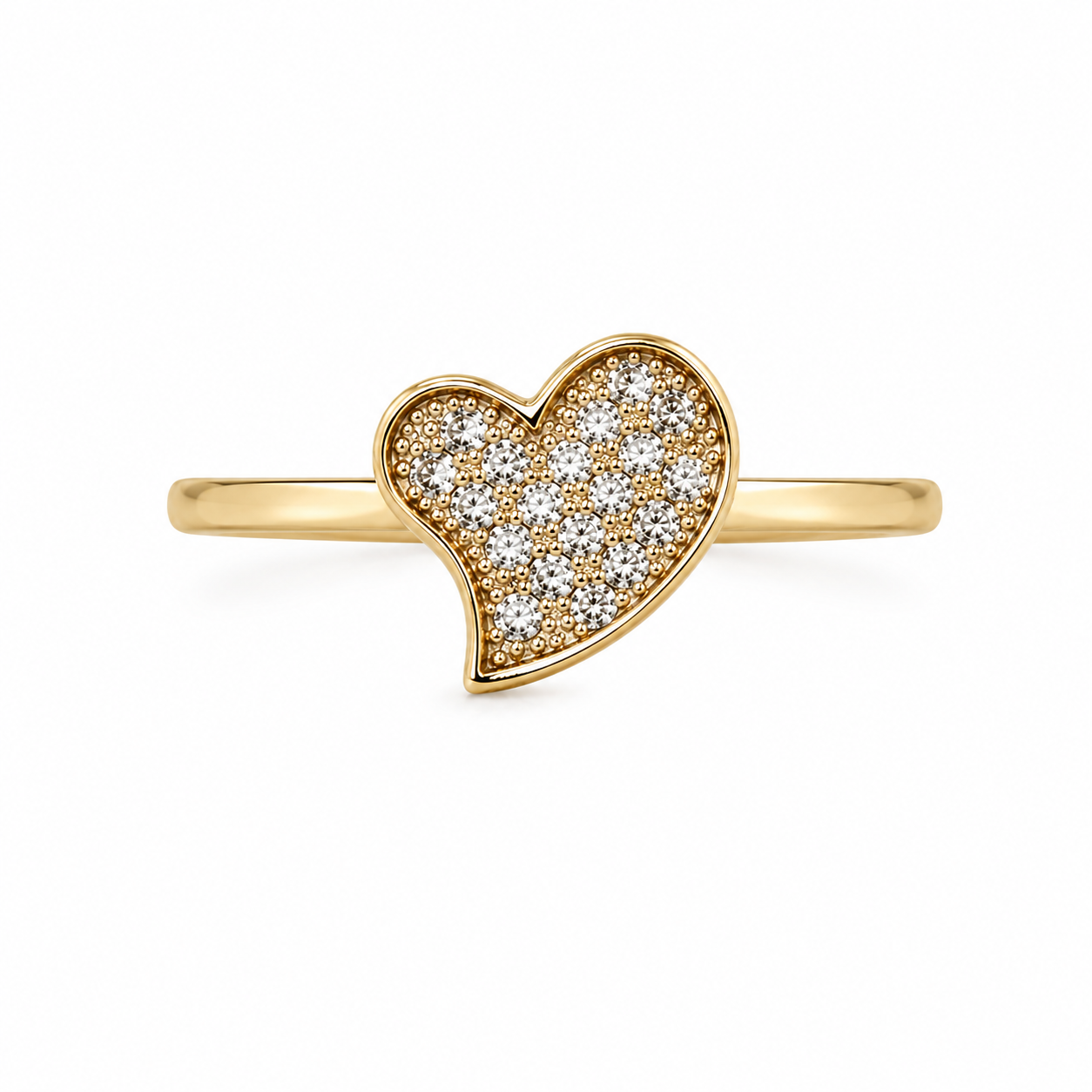 10K DELICATE CZ HEART RING – JY Jewelry Wholesale