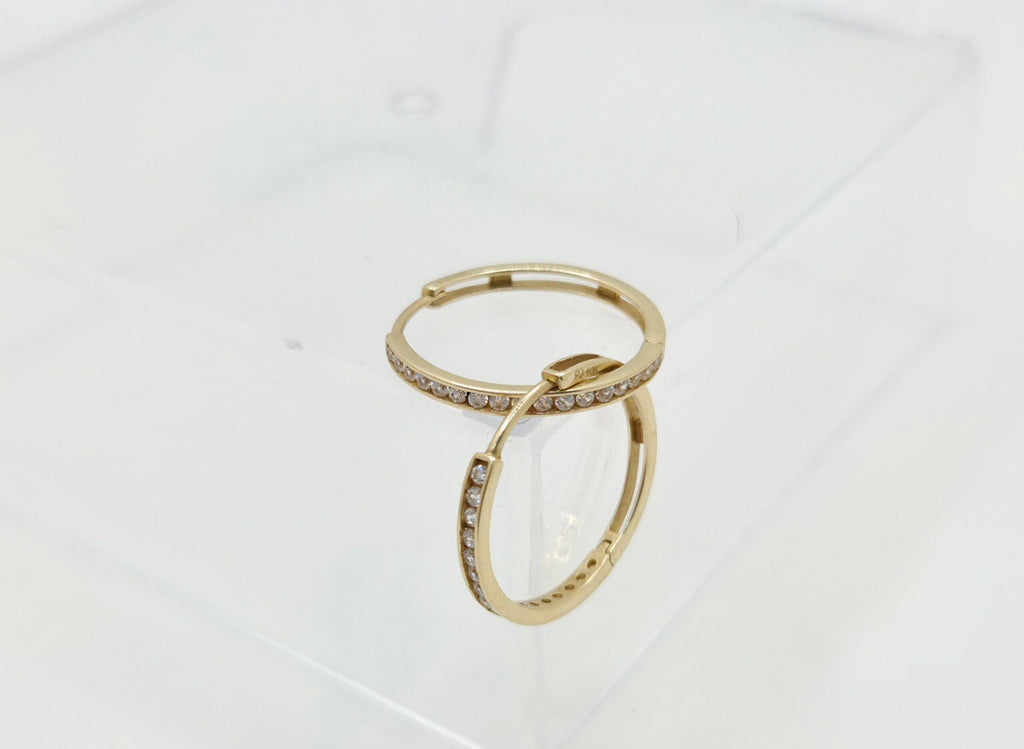 10K DELICATE CZ DETAIL HOOPS EARRINGS – 3 – JY Jewelry Wholesale