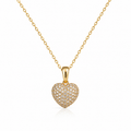 14K SMALL CZ HEART PENDANT – SMALL – JY Jewelry Wholesale