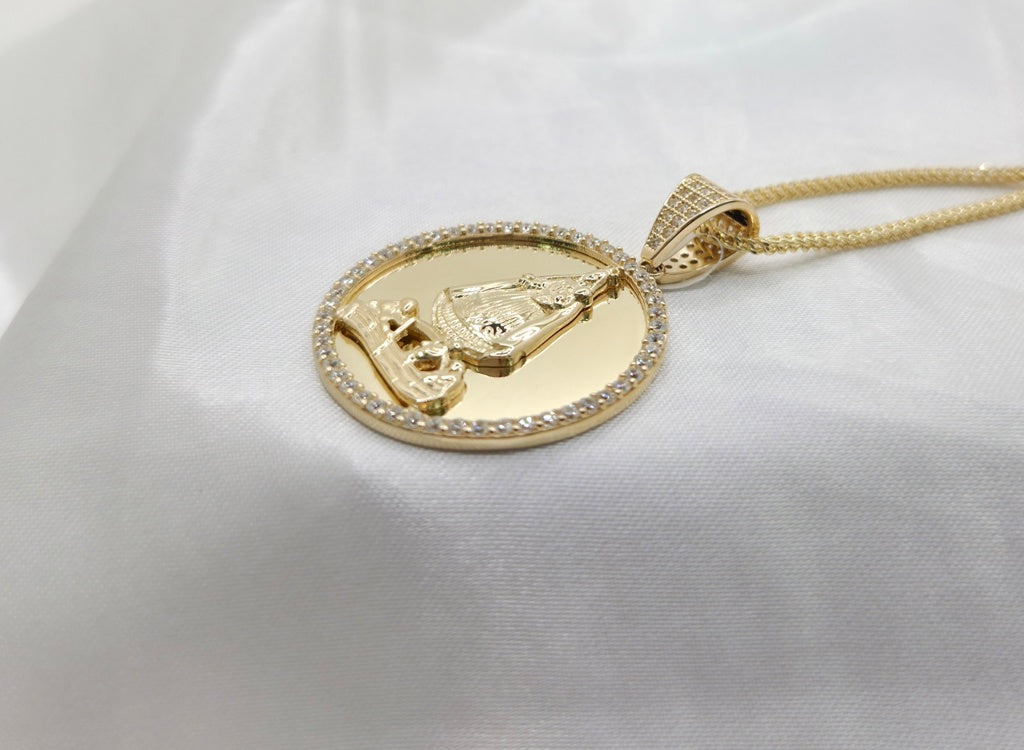 14K ROUND CARIDAD PENDANT – MEDIUM – JY Jewelry Wholesale