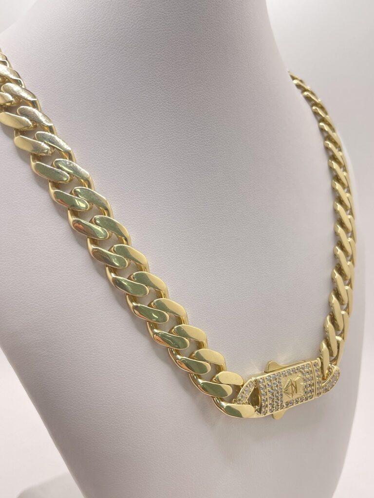 14K MONACO STYLE CHAIN – 20" 11MM – JY Jewelry Wholesale
