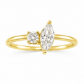 14K LAB GROWN DIAMOND ABSTRACT RING – 7 – JY Jewelry Wholesale