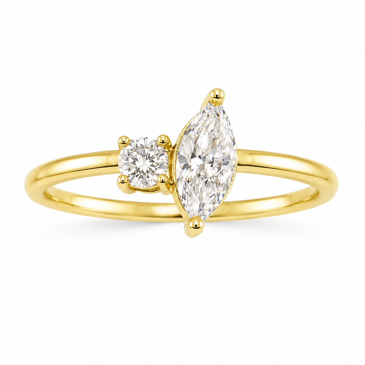 14K LAB GROWN DIAMOND ABSTRACT RING – 7 – JY Jewelry Wholesale