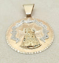 14K Yellow Gold Caridad del Cobre Round Medallion – 51.25 mm – JY Jewelry Wholesale