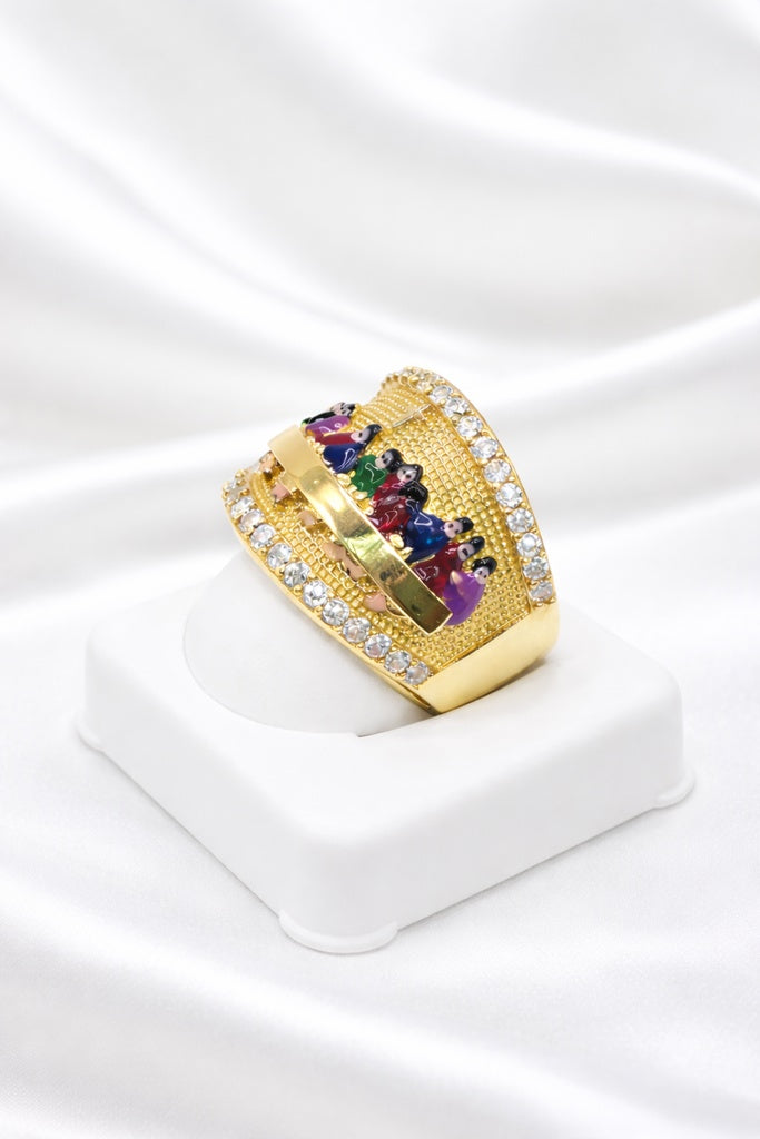 10K COLOR LAST SUPPER CZ FRAME RING – 11 – JY Jewelry Wholesale