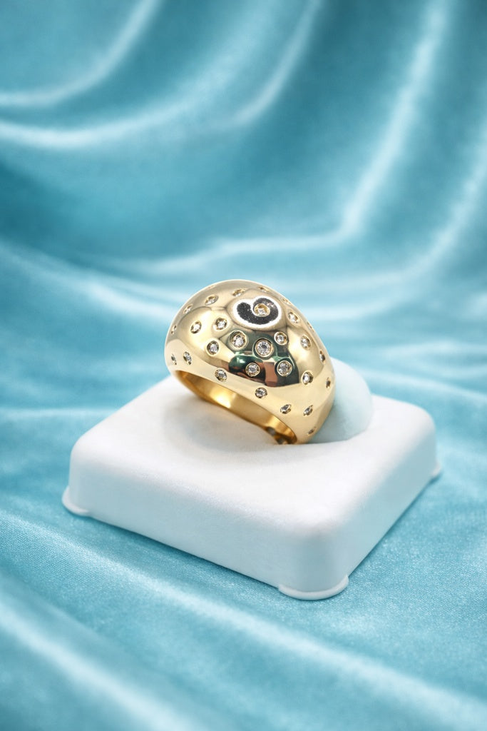 10K MODERN CLASSIC CZ DETAIL RING – 8 & 8.5 – JY Jewelry Wholesale