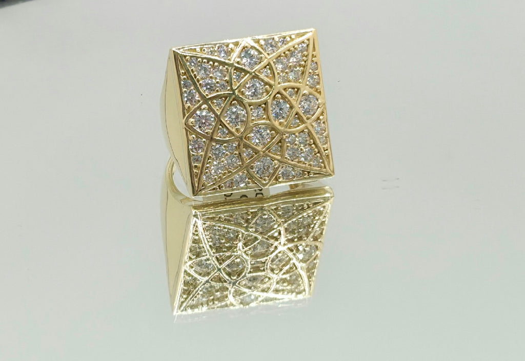 10K ELEGANT SQUARE ROSETTA MEN'S RING – 10 – JY Jewelry Wholesale