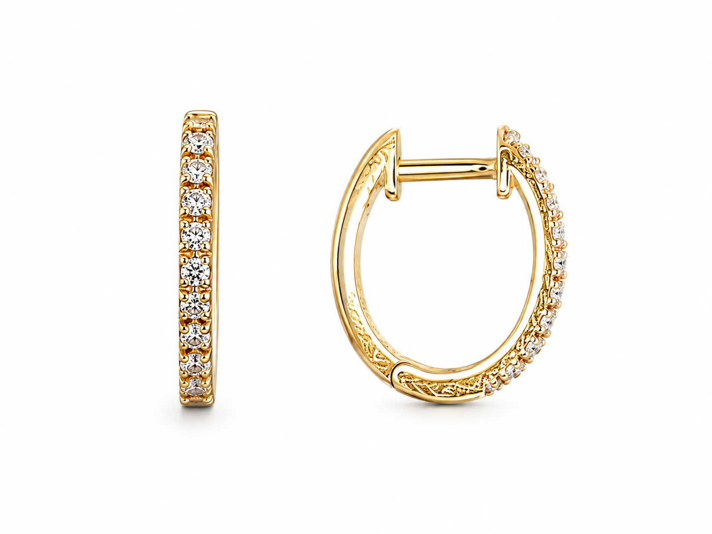 14K DIAMOND DELICATE EARRINGS Size – JY Jewelry Wholesale