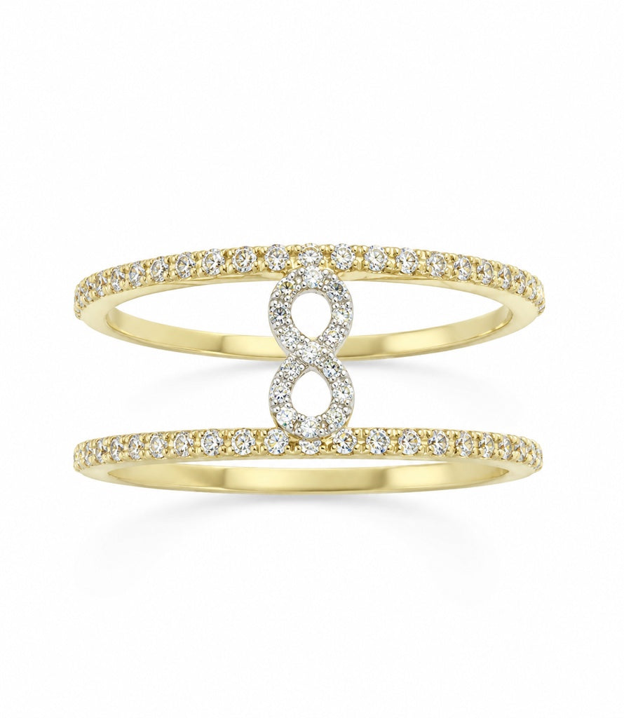 14K DIAMOND INFINITY RING – 7 – JY Jewelry Wholesale