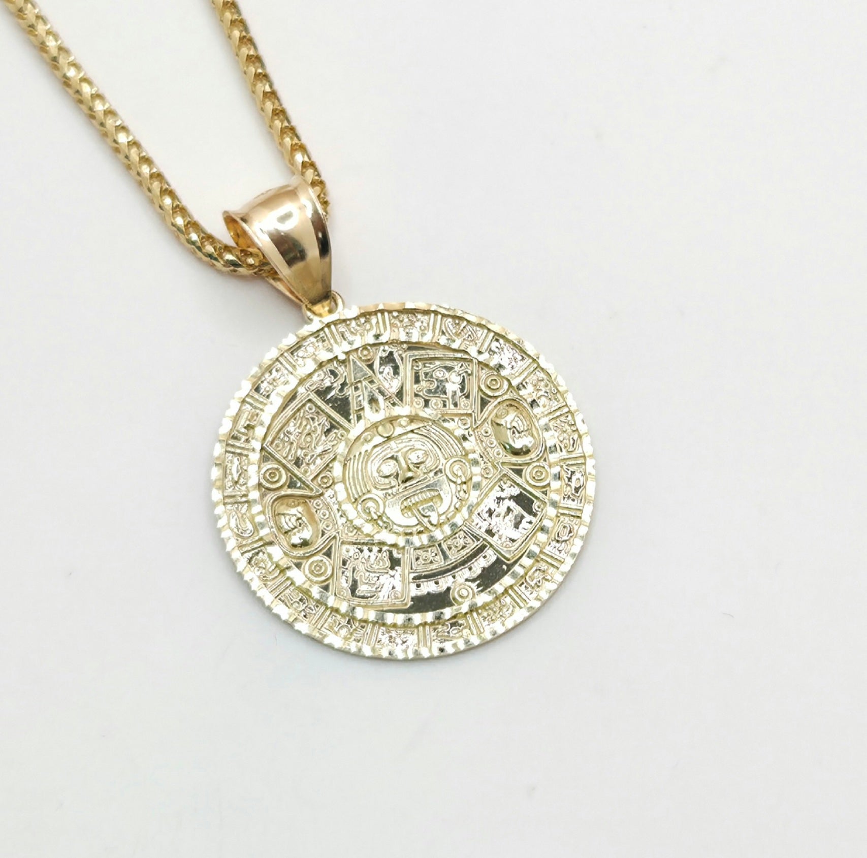 10K MEDIUM ROUND MAYAN CALENDAR – JY Jewelry Wholesale