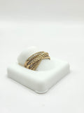 10K BRAIDED ROPE CZ DETAIL RING – 7 – JY Jewelry Wholesale