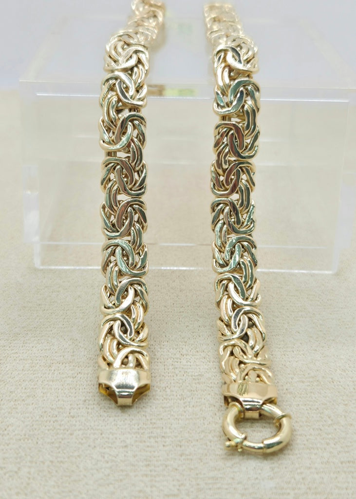10K BYZENTINE BRACELET – 7" 10.5MM – JY Jewelry Wholesale