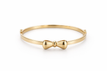 10K YELLOW GOLD RIBBON BANGLE – 4MM – JY Jewelry Wholesale