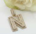 10K MEDIUM CZ "N" LETTER PENDANT – JY Jewelry Wholesale