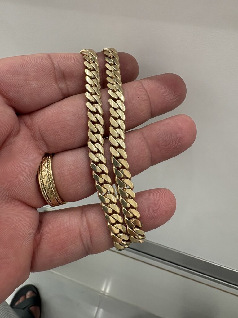 10K SOLID MIAMI SOLID MIAMI CUBAN CHAIN – 22" 6MM – JY Jewelry Wholesale