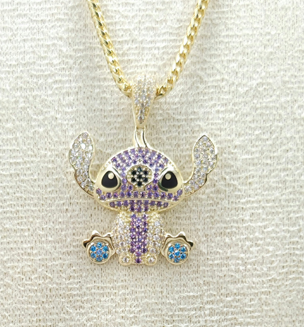 10K PURPLE CZ STITCH PENDANT – JY Jewelry Wholesale