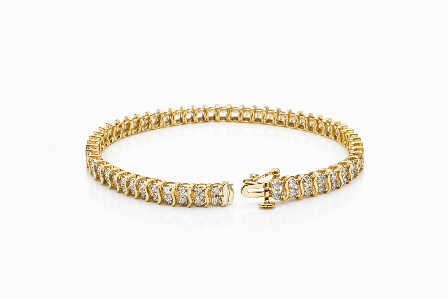 14K ELEGANT AND DELICATE DIAMOND WOMAN'S BRACELET – 7" – JY Jewelry Wholesale
