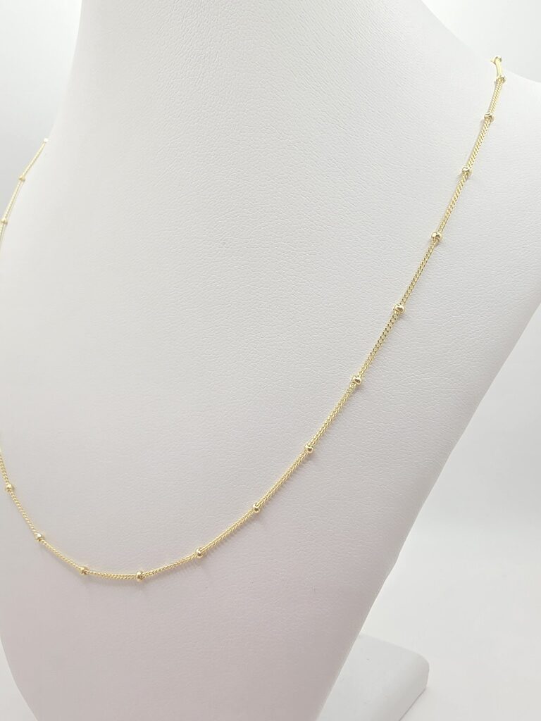 10K BEAD CHAIN – 18" – JY Jewelry Wholesale