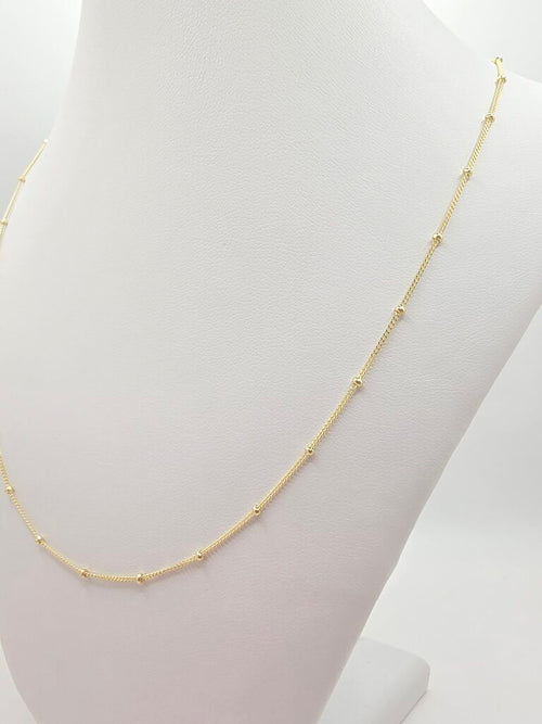 10K BEAD CHAIN – 18" – JY Jewelry Wholesale