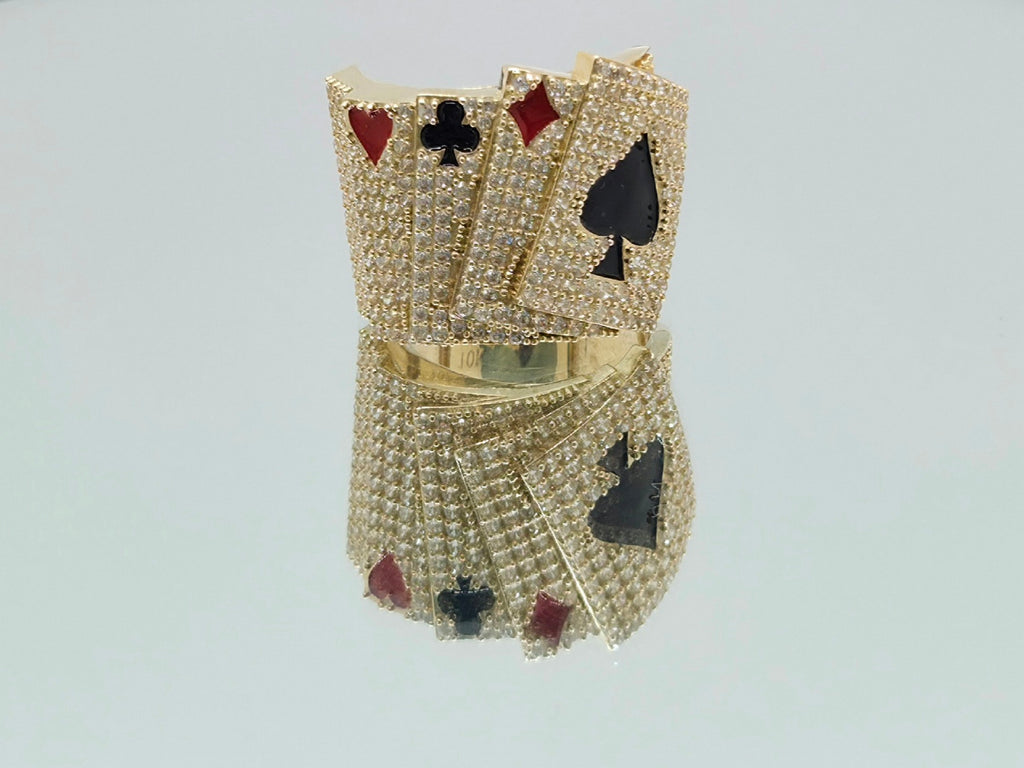 10K CZ POKER MEN'S RING – 10 – JY Jewelry Wholesale