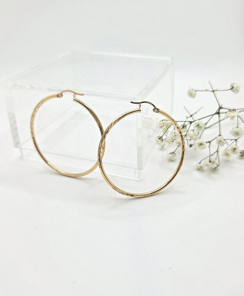 10K NEVADA DESIGN HOOPS EARRINGS – 5 2MM – JY Jewelry Wholesale