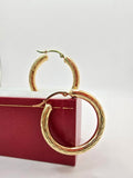 10K OVAL DIAMOND CUT HOOPS EARRINGS – 3 4.5MM – JY Jewelry Wholesale