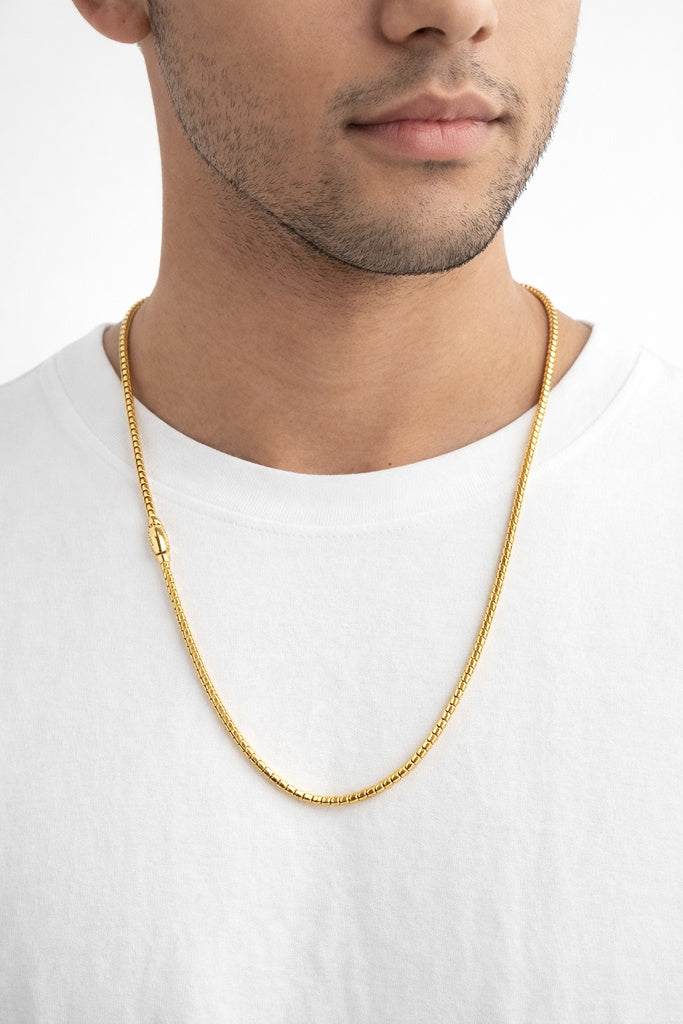 10K CERTIFIED MONACO BOX CHAIN – 3MM 22" – JY Jewelry Wholesale