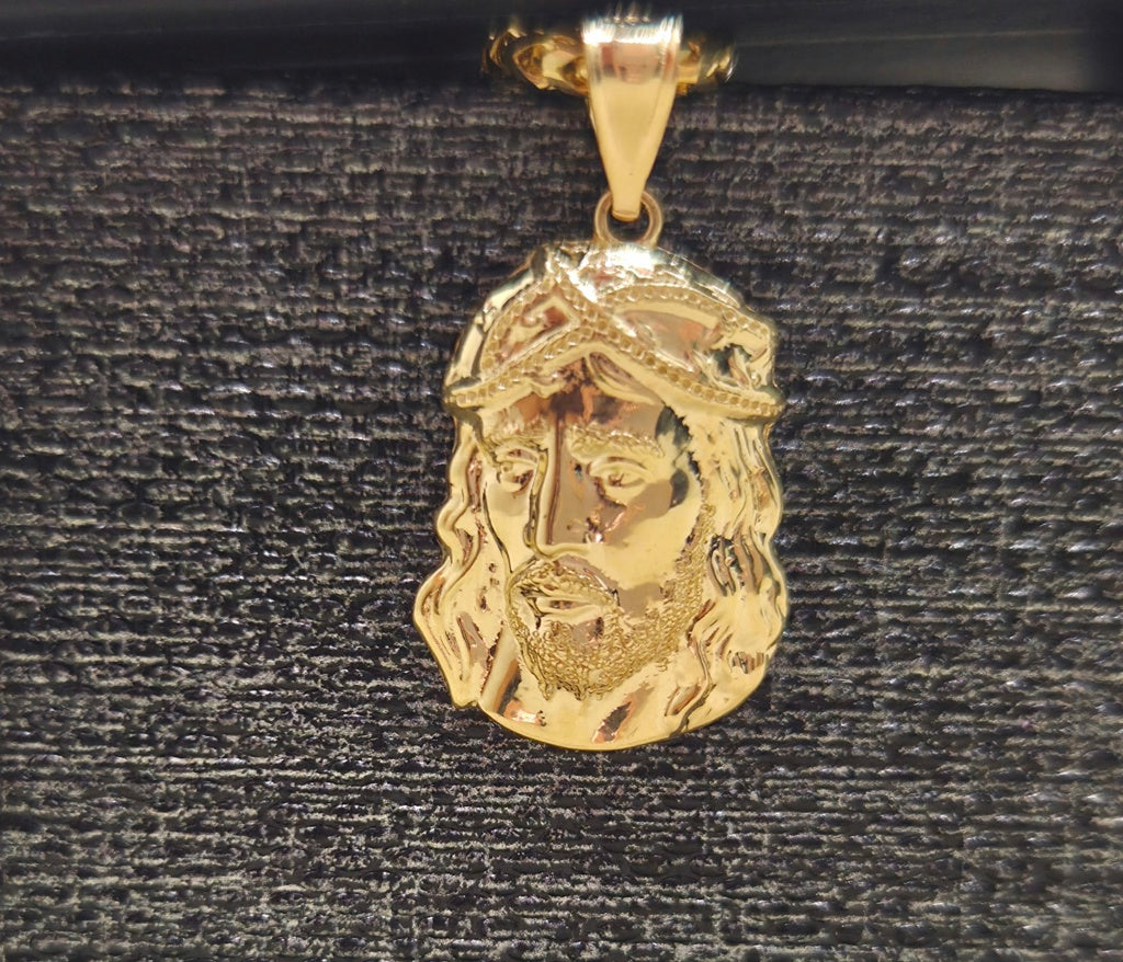 10K SMALL JESUS FACE PENDANT – JY Jewelry Wholesale