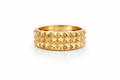 14K MODERN SMALLS PYRAMIDS CZ DETAILS WOMAN'S RING – 8.5 – JY Jewelry Wholesale