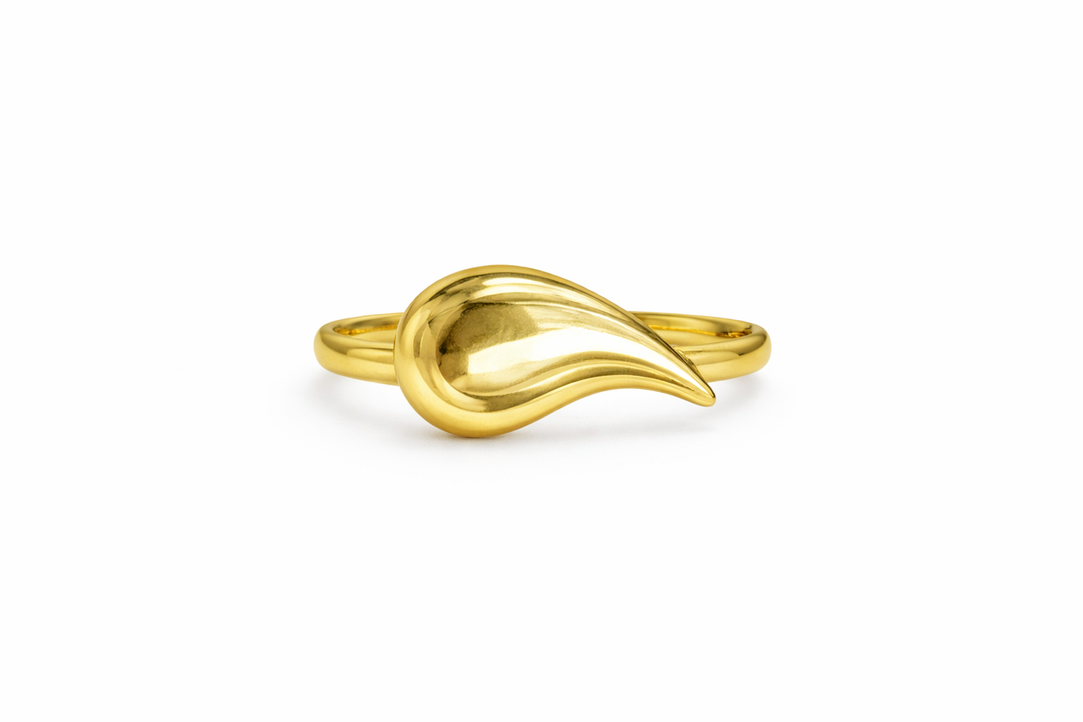 10K MEDIUM DROP PLAIN RING – 7.5 – JY Jewelry Wholesale