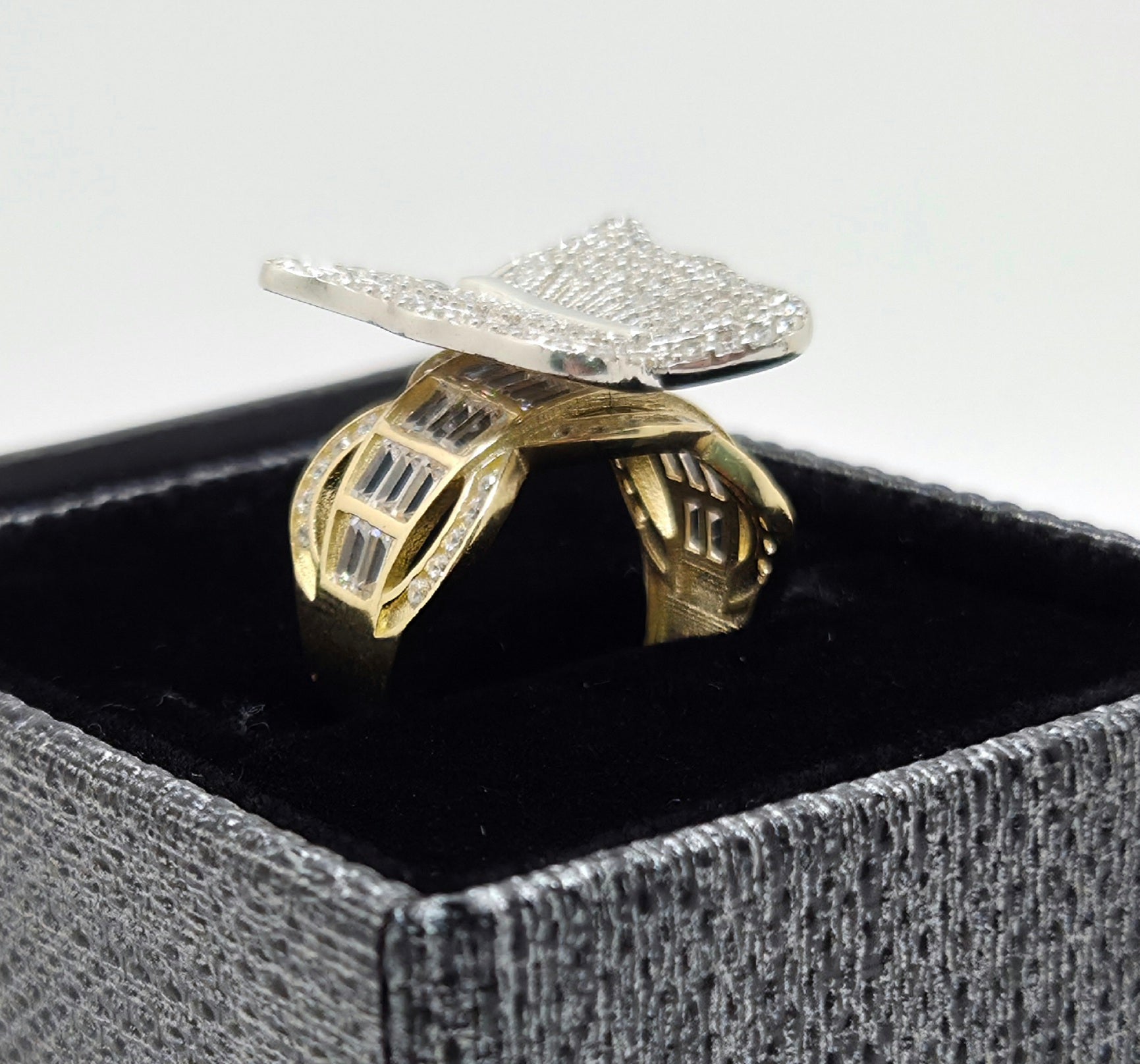 14K BIG CZ BUTTERFLY RING – 7 – JY Jewelry Wholesale