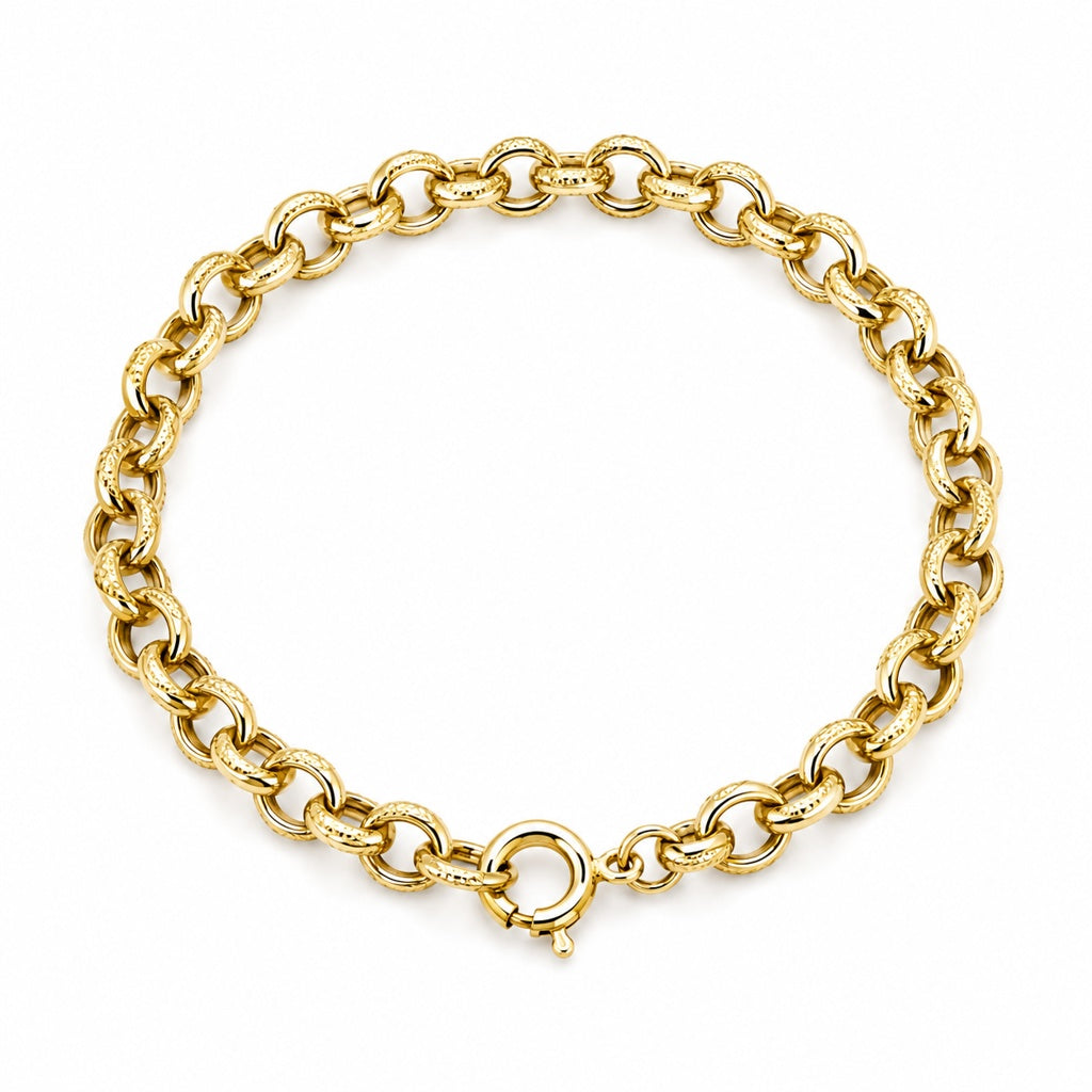 10K ROLO BRACELET – 7" – JY Jewelry Wholesale