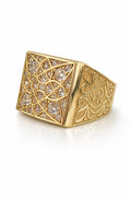 14K MEDIUM SQUARE ROSETTA MAN'S RING – 10 – JY Jewelry Wholesale