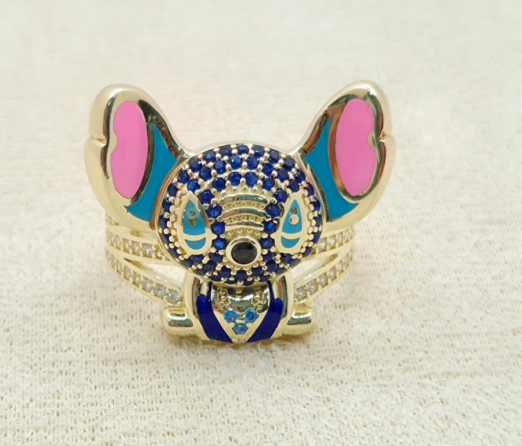 10K CZ BLUE STITCH RING – 9 – JY Jewelry Wholesale