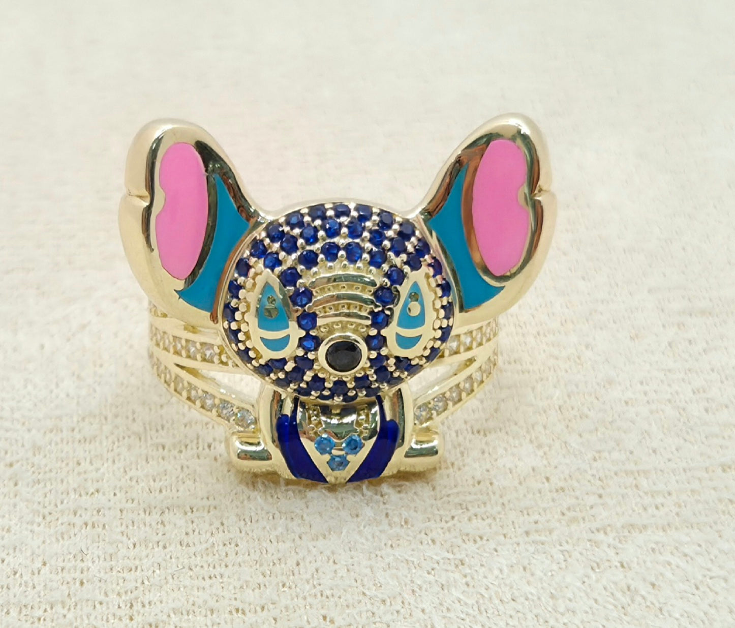 10K CZ BLUE STITCH RING – 9 – JY Jewelry Wholesale
