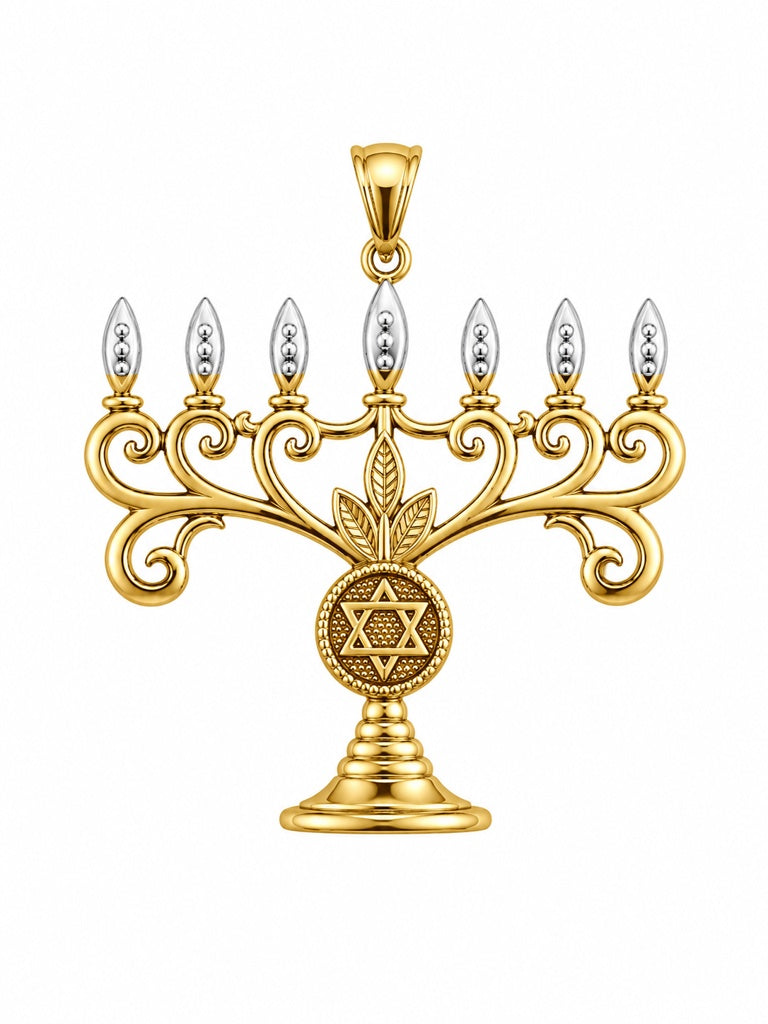 14K EXOTIC CANDELABRA PENDANT WITH DAVID STAR DETAIL – JY Jewelry Wholesale