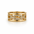 10K CLASSIC CHAIN ??STYLE RING WITH ZIRCONIA IN THE CENTER – 7 – JY Jewelry Wholesale