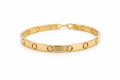 14K ELEGANT SCREW LINK BRACELET – 7" 6MM – JY Jewelry Wholesale