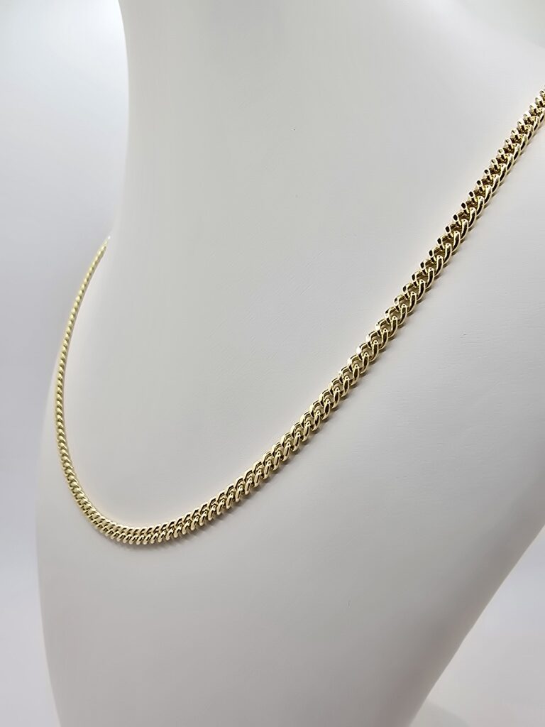 10K SEMISOLID MIAMI CUBAN CHAIN – 24" 3MM – JY Jewelry Wholesale