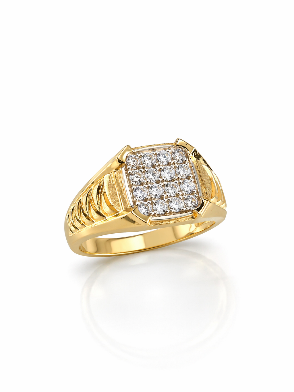 10K CZ CLUSTER RING – 11 – JY Jewelry Wholesale