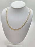 10K TWO TONE CUBAN CURB FLAT – 20" 3MM – JY Jewelry Wholesale