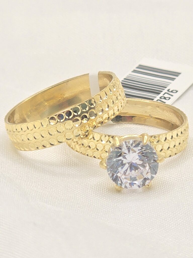 14K HONEYCOMB DESIGN WOMAN'S ENGAGEMENT RING – 6.5 – JY Jewelry Wholesale